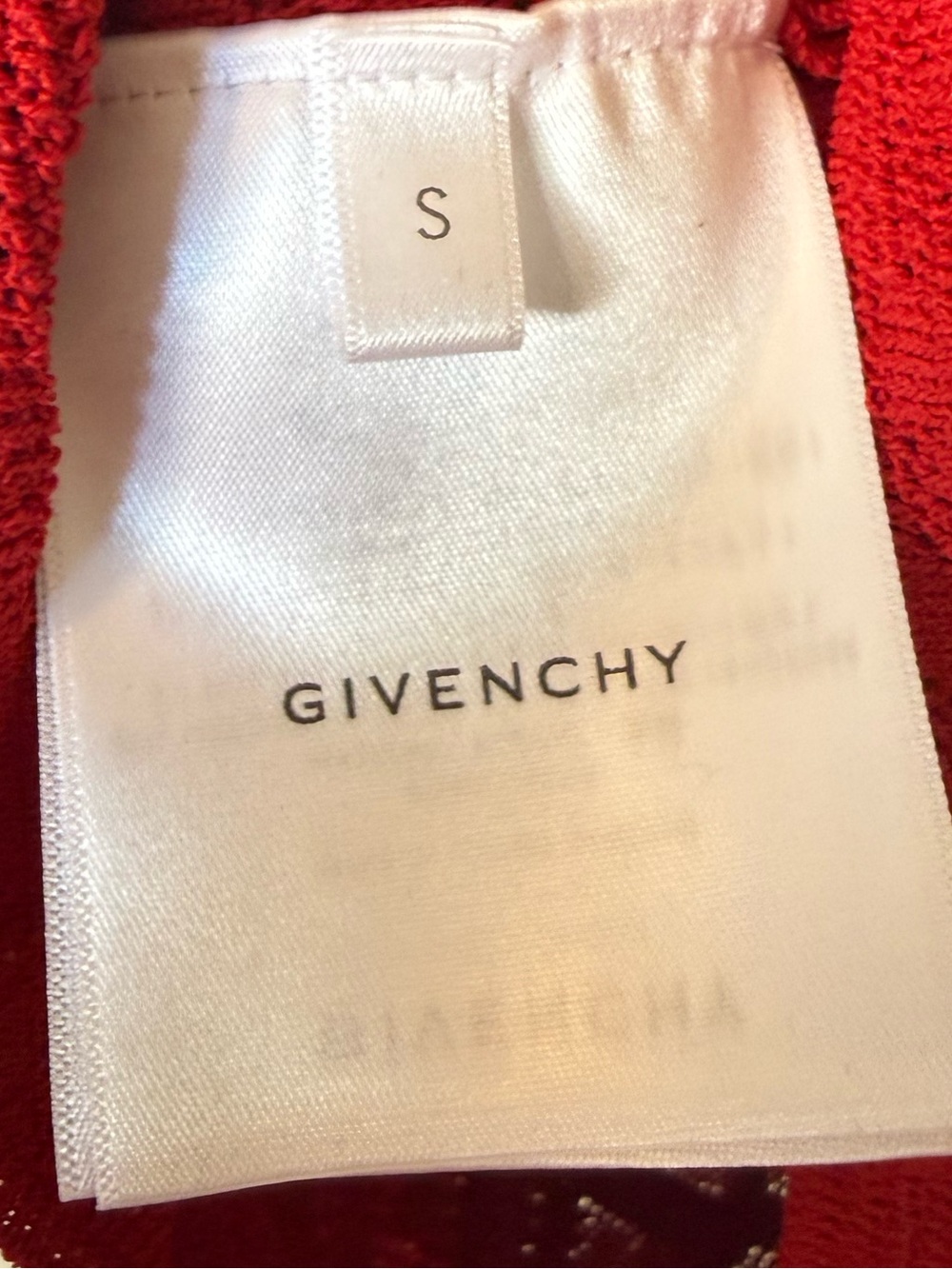Givenchy Red 4G Logo Sheer Knit Turtleneck Sweater NWT Size Small - Picture 6 of 8